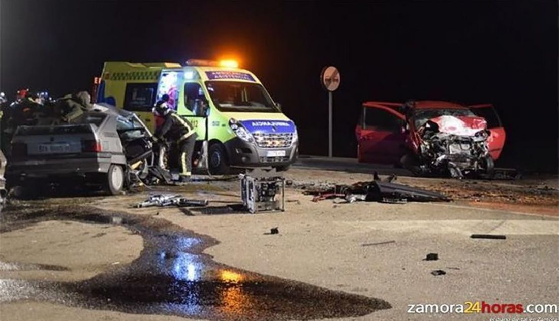 Mueren cuatro personas en un accidente de tráfico en Zamora y la