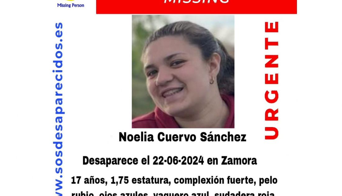 Se busca a una menor de 17 años desaparecida en Zamora