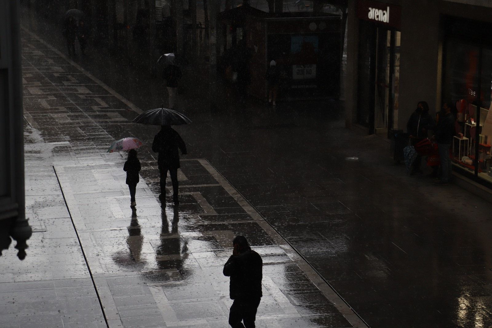 Imagen de lluvias en la capital Foto: María Lorenzo