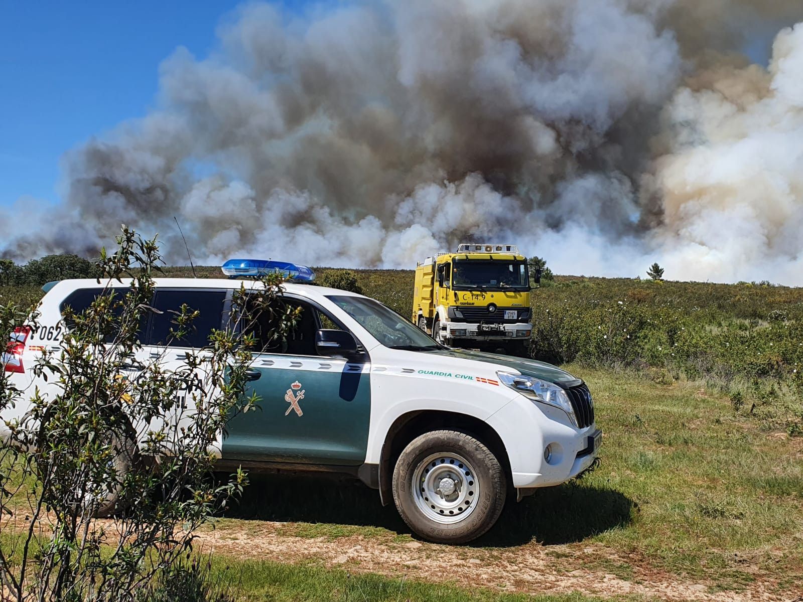 Imagen de archivo de un incendio en Zamora