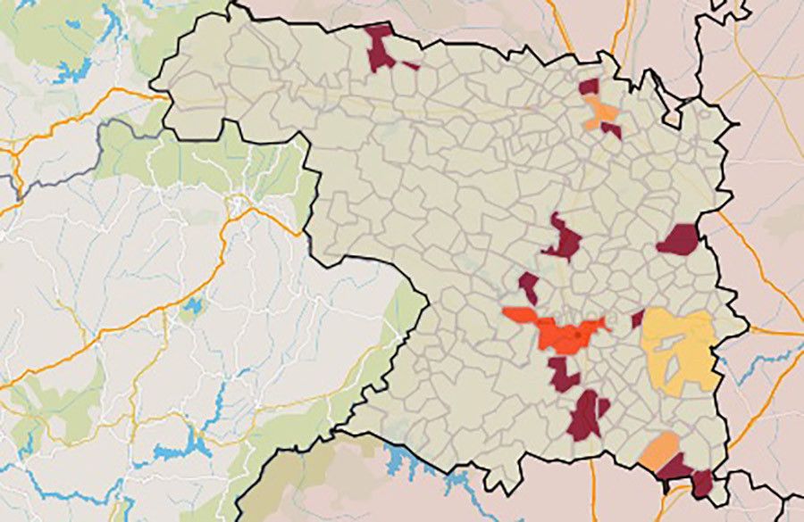 Doce municipios de Zamora se encuentran este martes en riesgo ‘muy alto’ por coronavirus