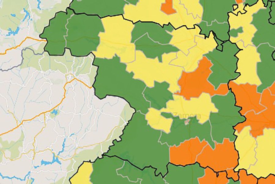 Mapa del coronavirus en Zamora: aumentan los contagios en nueve zonas básicas