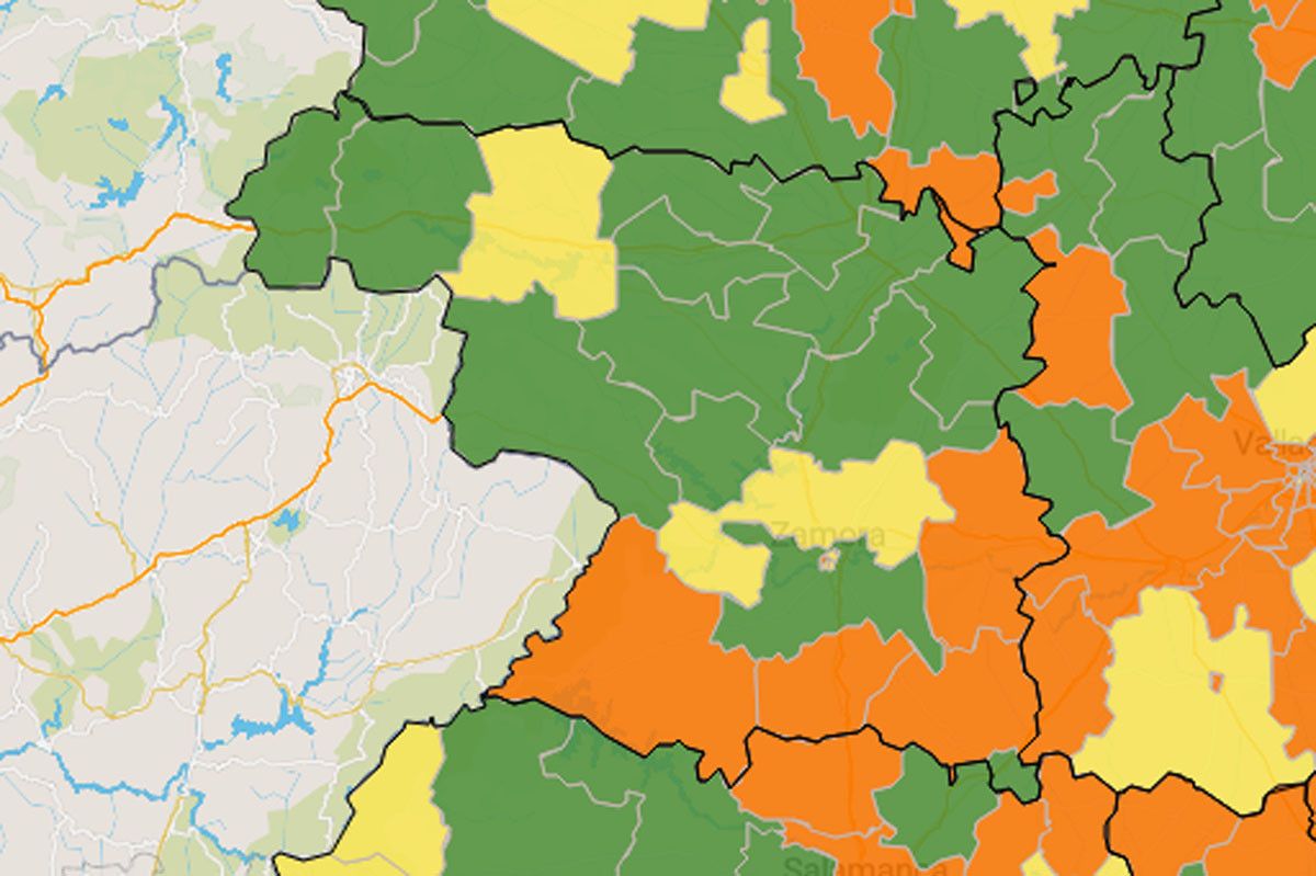 Mapa del coronavirus en Zamora: Seis zonas empeoran datos este sábado con Toro en situación preocupante