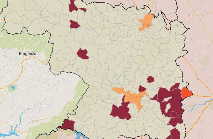 Consulta los municipios de Zamora con incidencia 'problemática' este martes