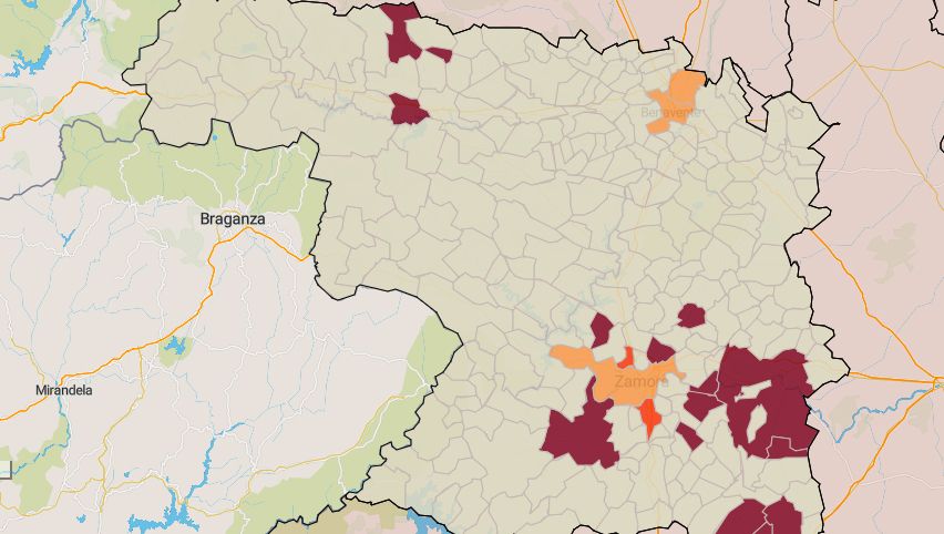 Mapa de los municipios en riesgo por su incidencia este viernes