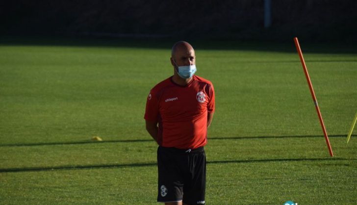 David Movilla en un instante de un entrenamiento