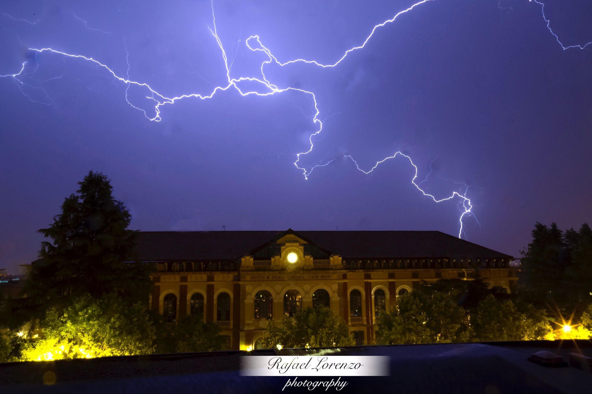 Imagen de la tormenta eléctrica.