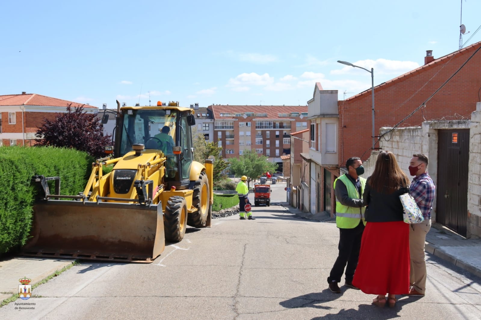 Obras de reurbanización en el barrio de San Isidro de Benavente