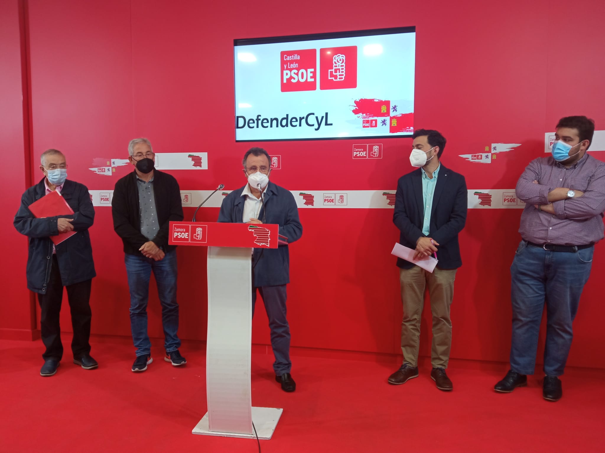 Rueda de prensa en la sede del PSOE de Zamora