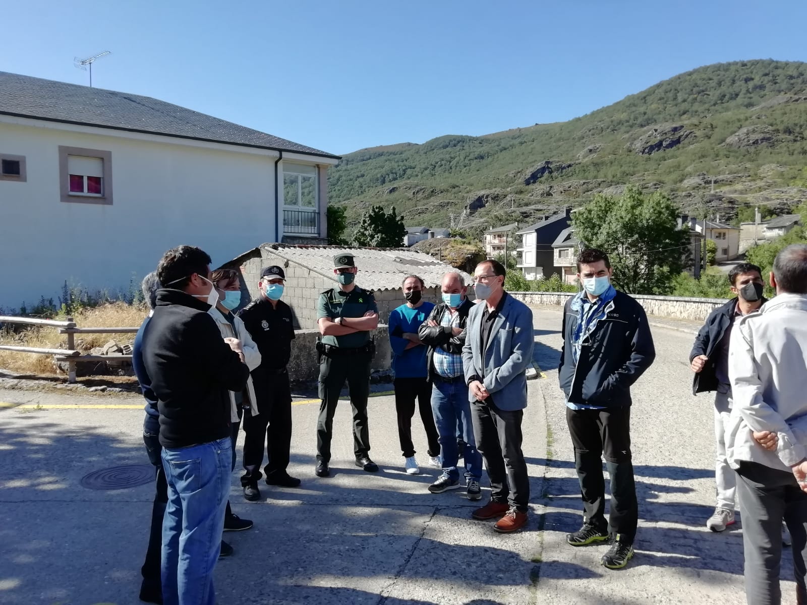 Ángel Blanco asiste a los ejercicios anuales de entrenamiento del Plan de Emergencia de las presas de la sierra de Moncabril