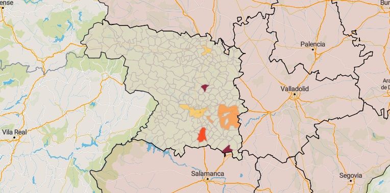 Municipios de Zamora en riesgo este jueves