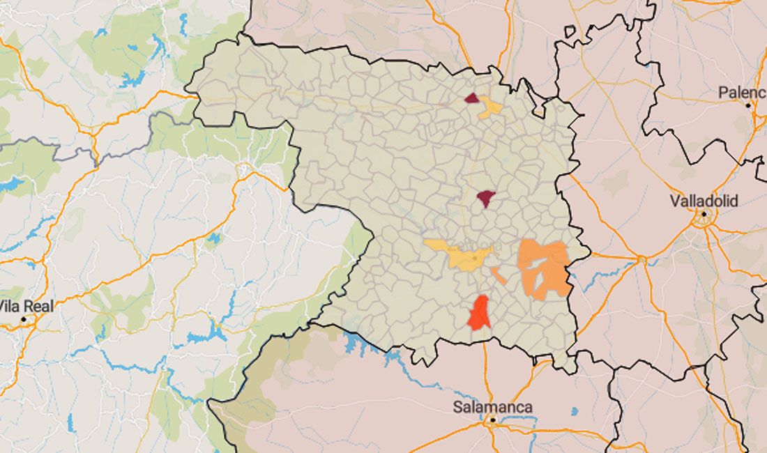 Situación de los municipios zamoranos