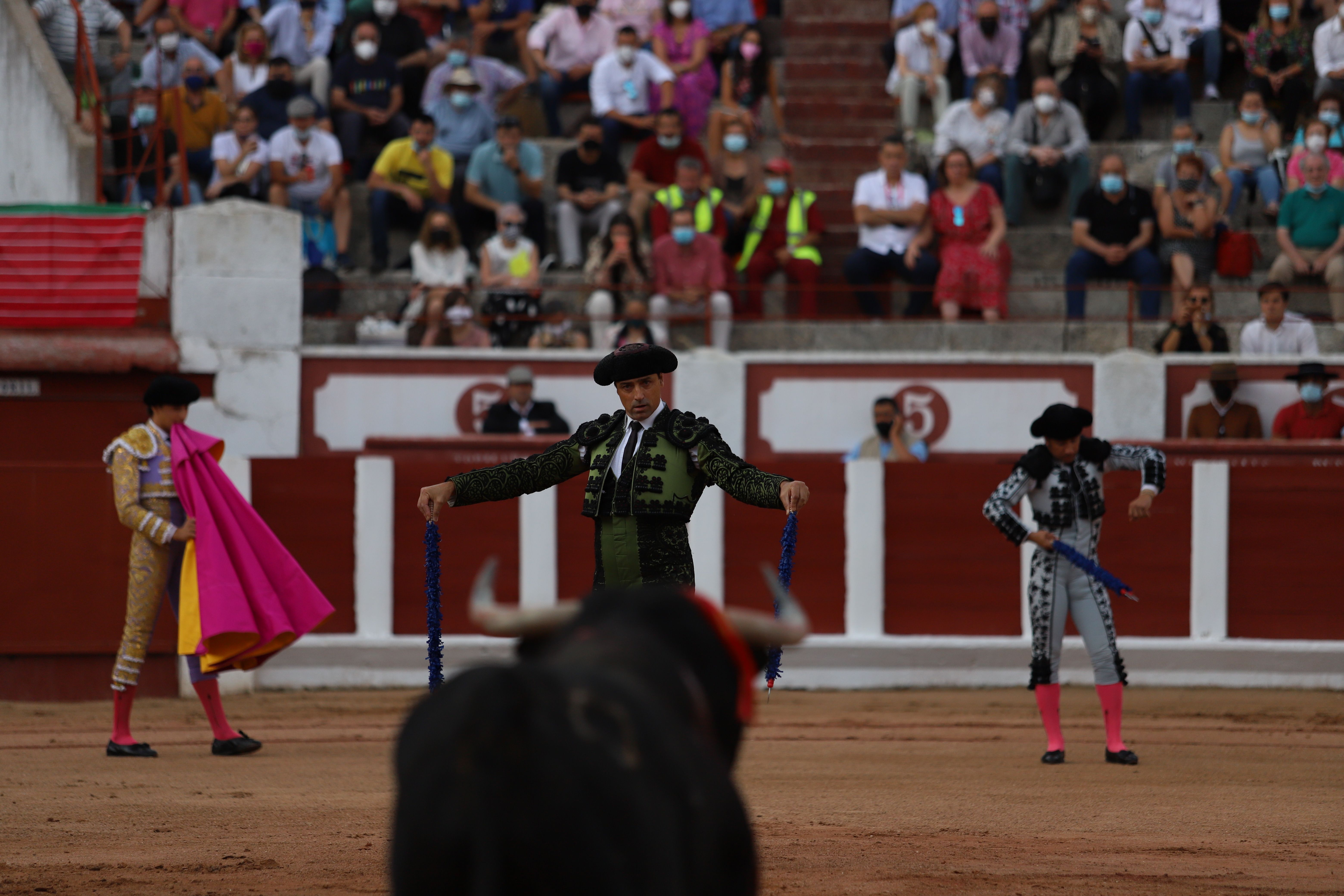 Roca Rey, Pablo Aguado y Daniel Luque en Zamora Foto: María Lorenzo 