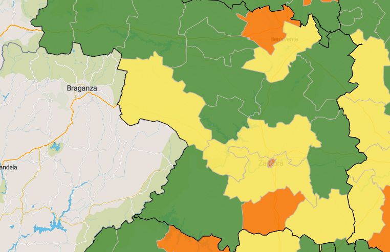 Mapa del coronavirus de las zonas básicas de Zamora actualizado este miércoles