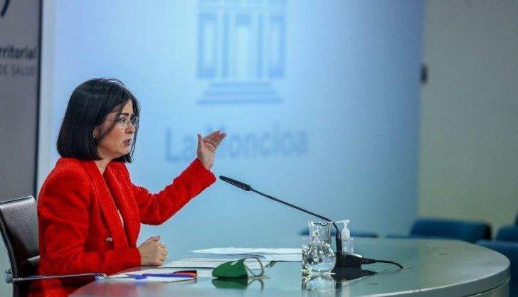 La ministra Darias durante una rueda de prensa