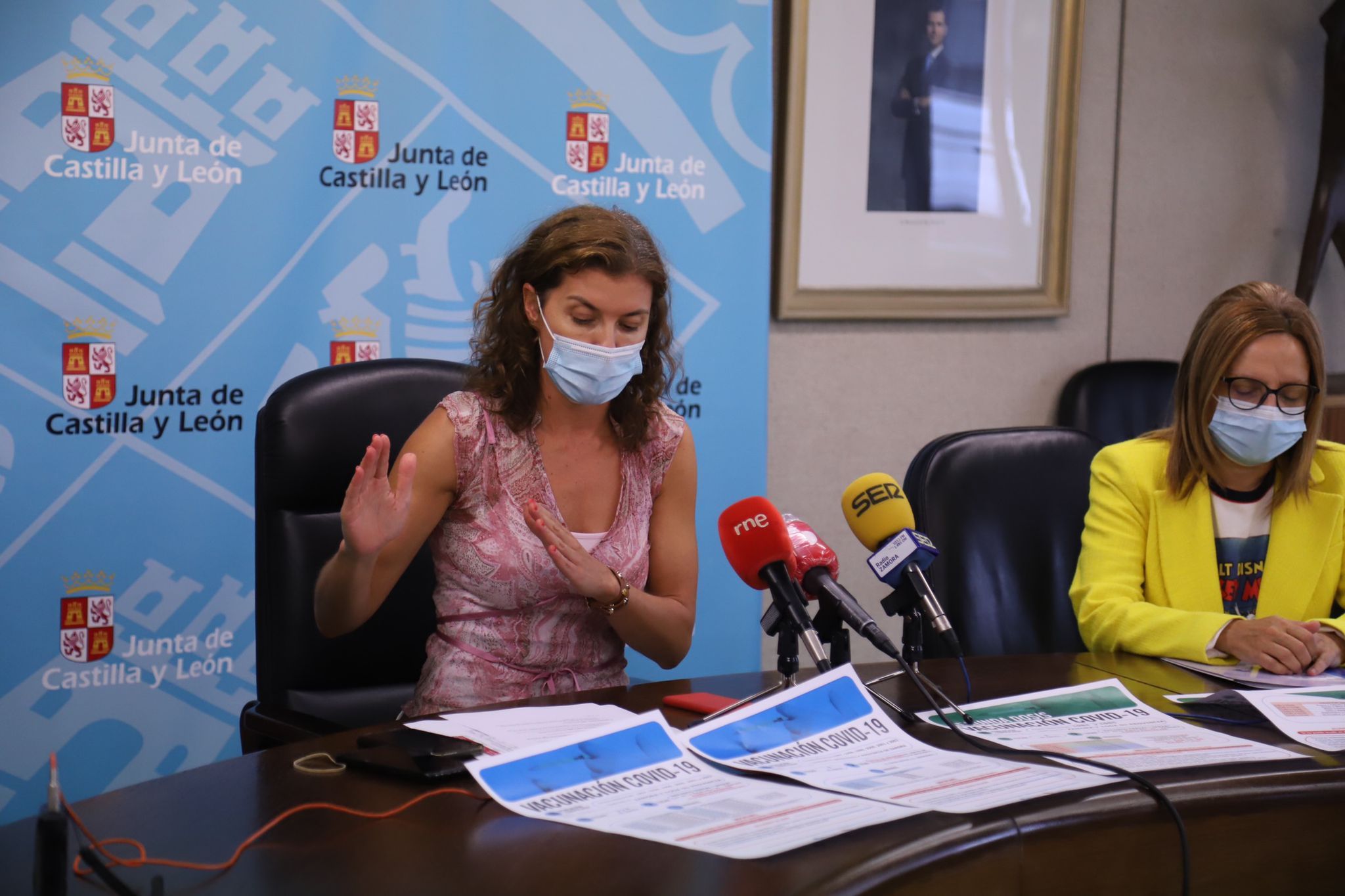 Clara San Damián durante una rueda de prensa 