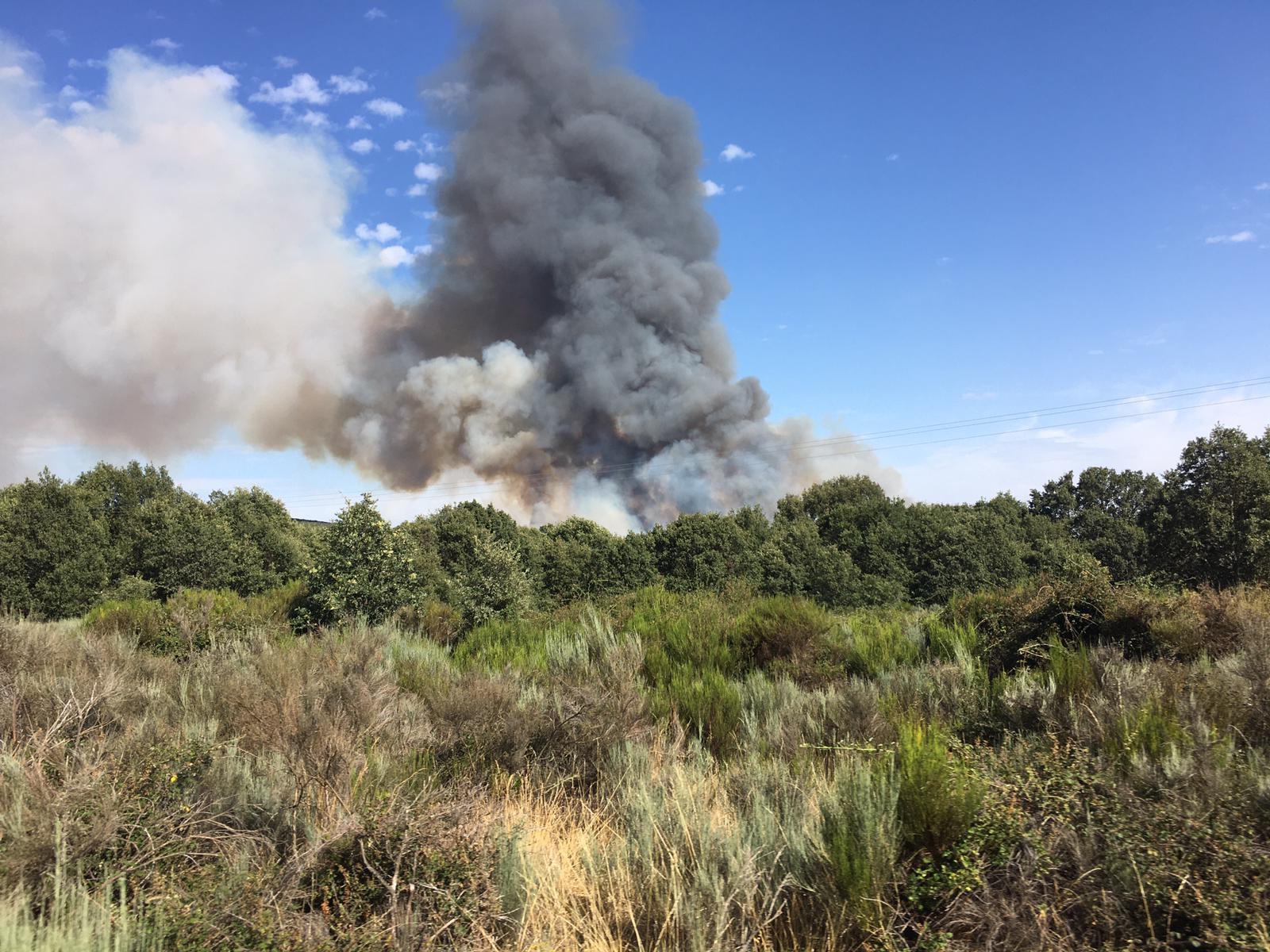 Uno de los incendios de la jornada del  pasado sábado.