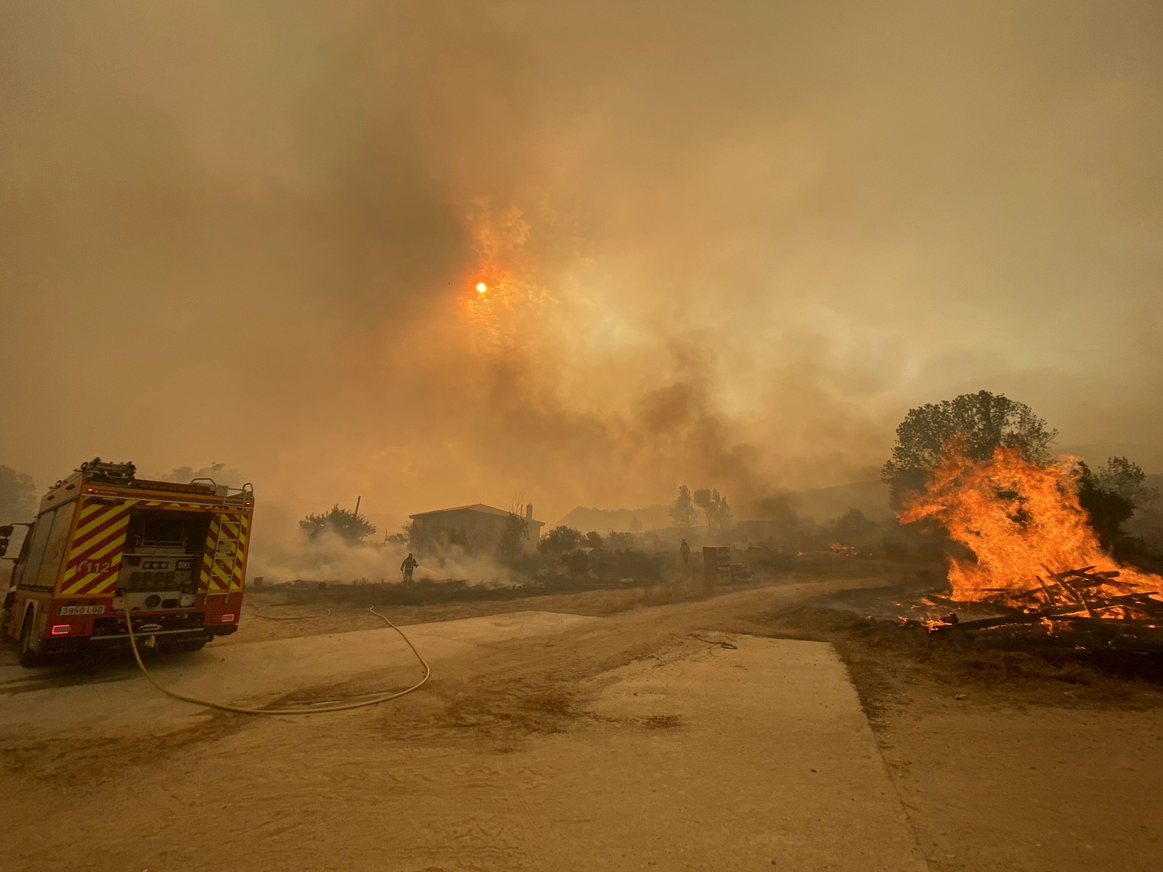 Estado del fuego en Navalacruz ICAL