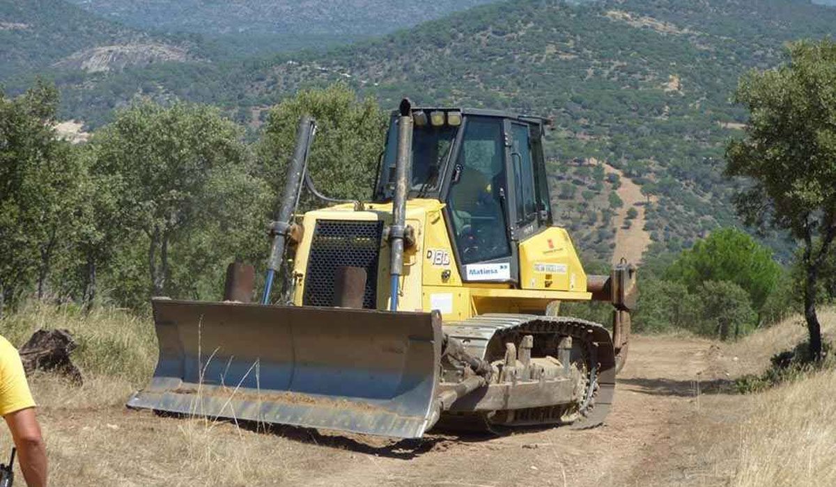 Una de las máquinas trabajando en Valdescorriel