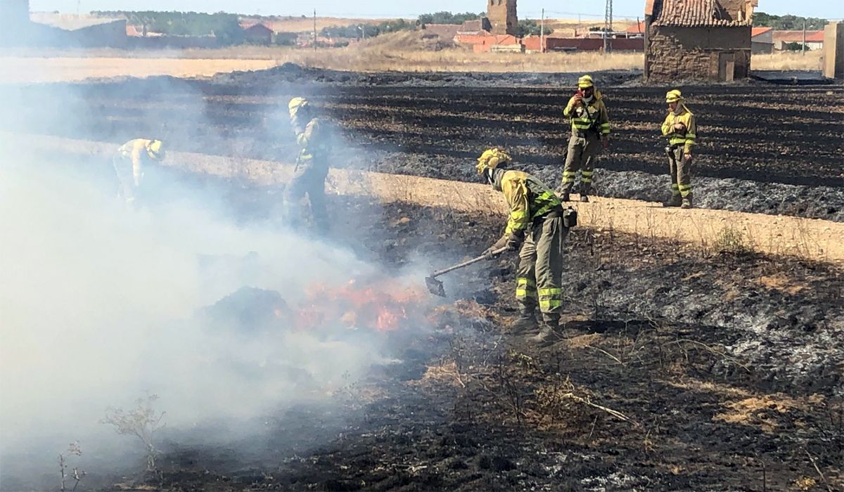 Bomberos forestales en un incendio