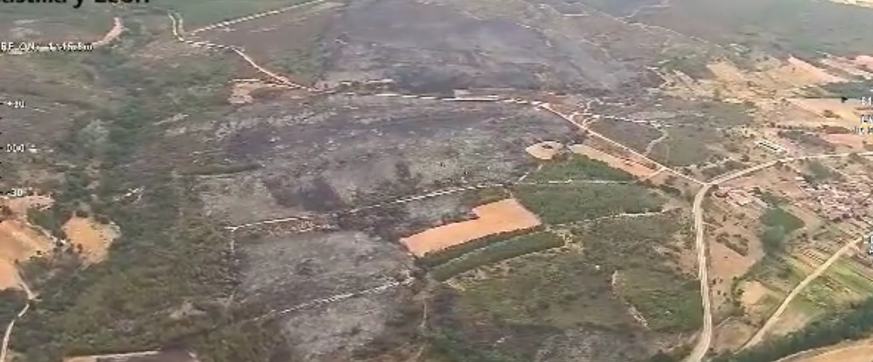 Estado actual de la zona del incendio