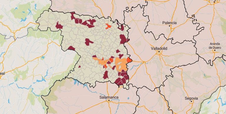 Municipios en riesgo este jueves