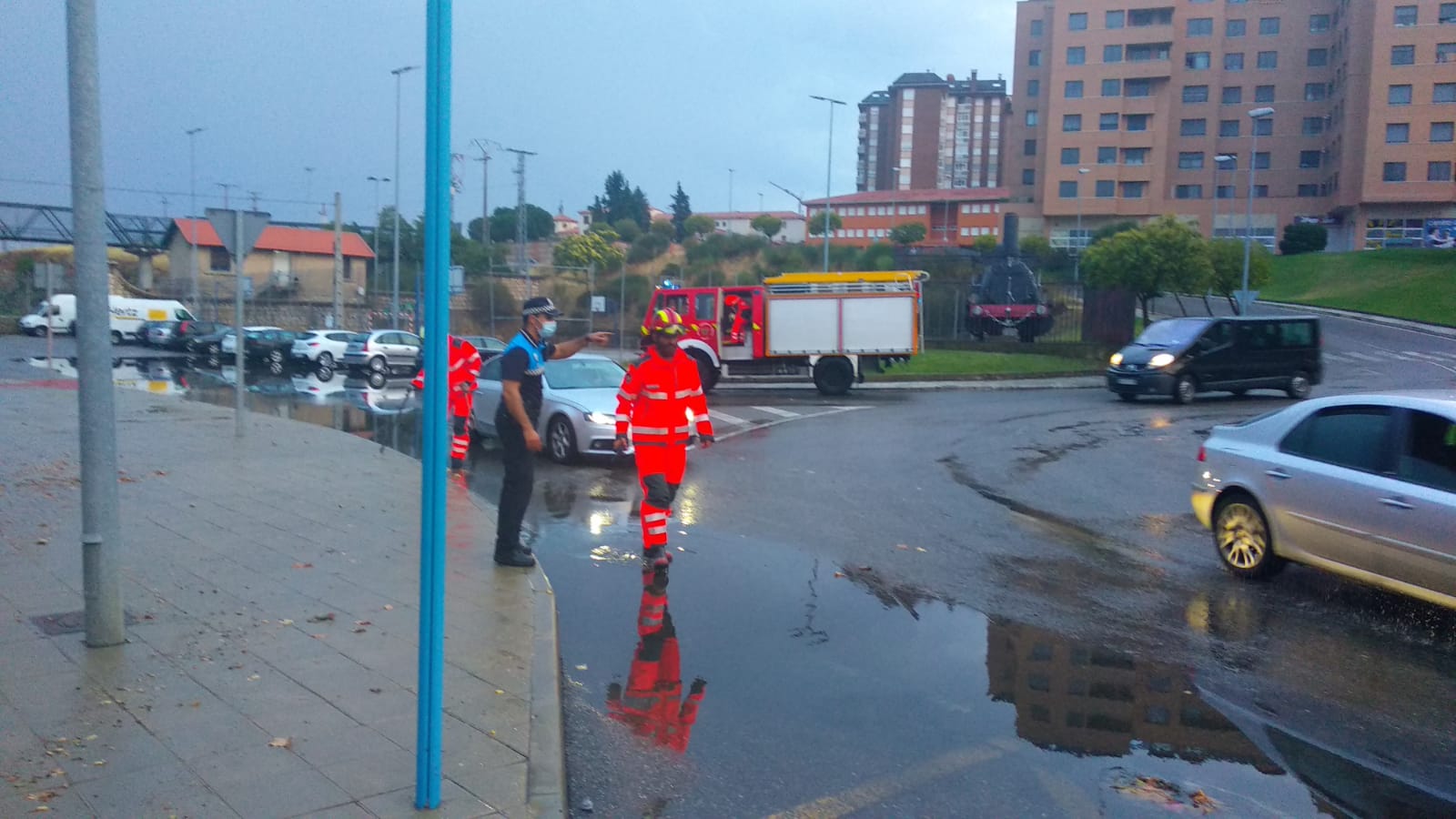 La rotonda de la estación de tren fue de nuevo un punto crítico