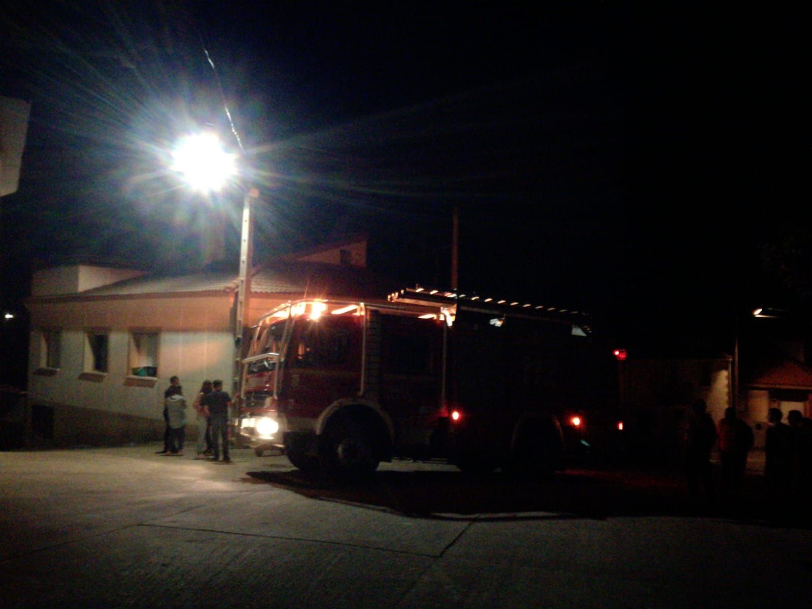 Intervención de los bomberos en el lugar