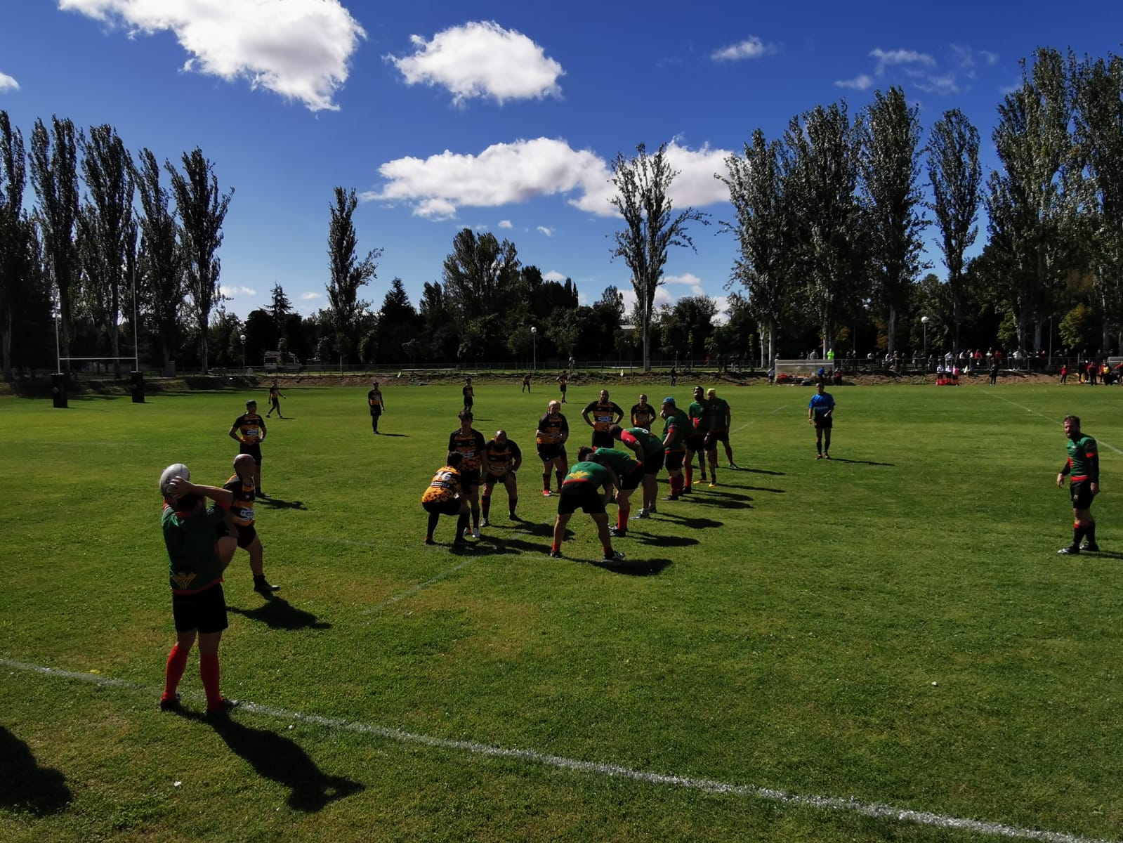 Un instante del partido del Zamora Rugby Club