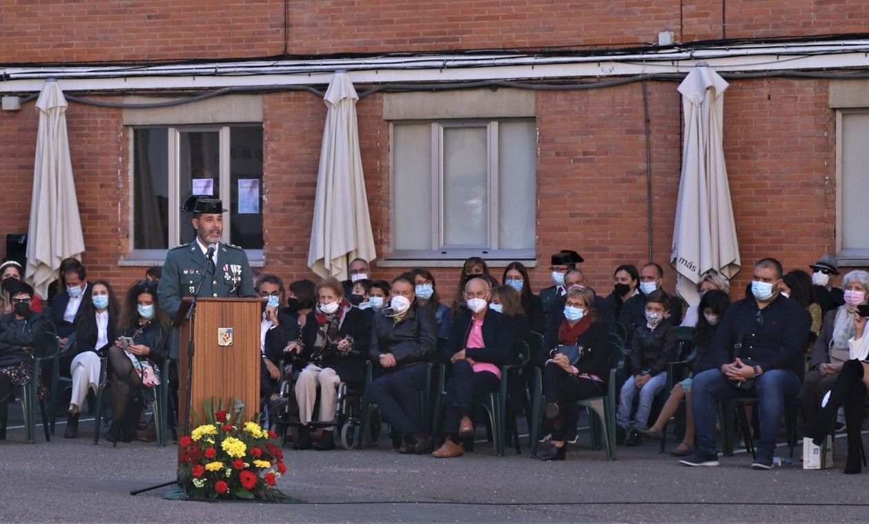 Héctor David Pulido durante su discurso en el Día del Pilar