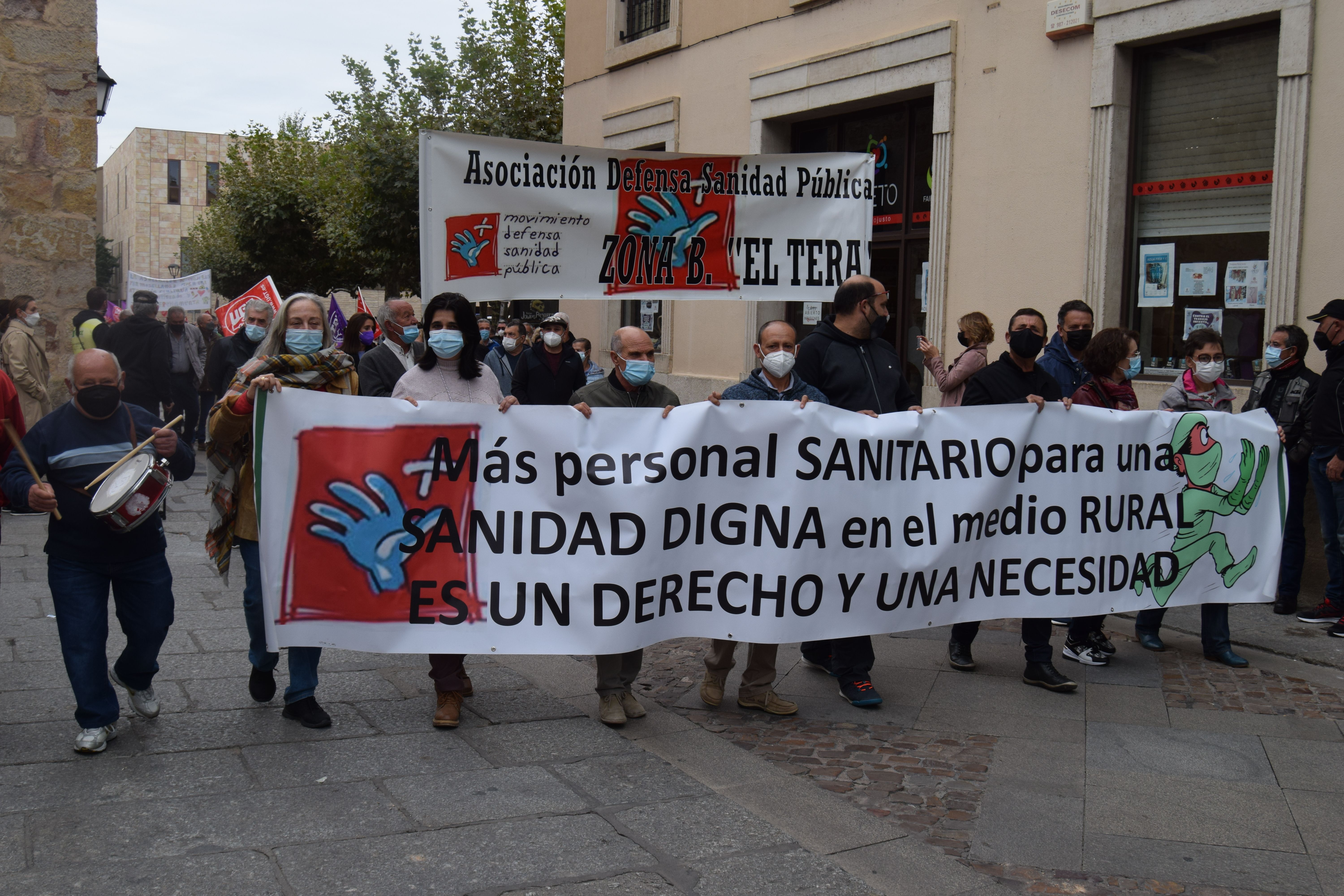 Un grupo de personas durante la manifestación