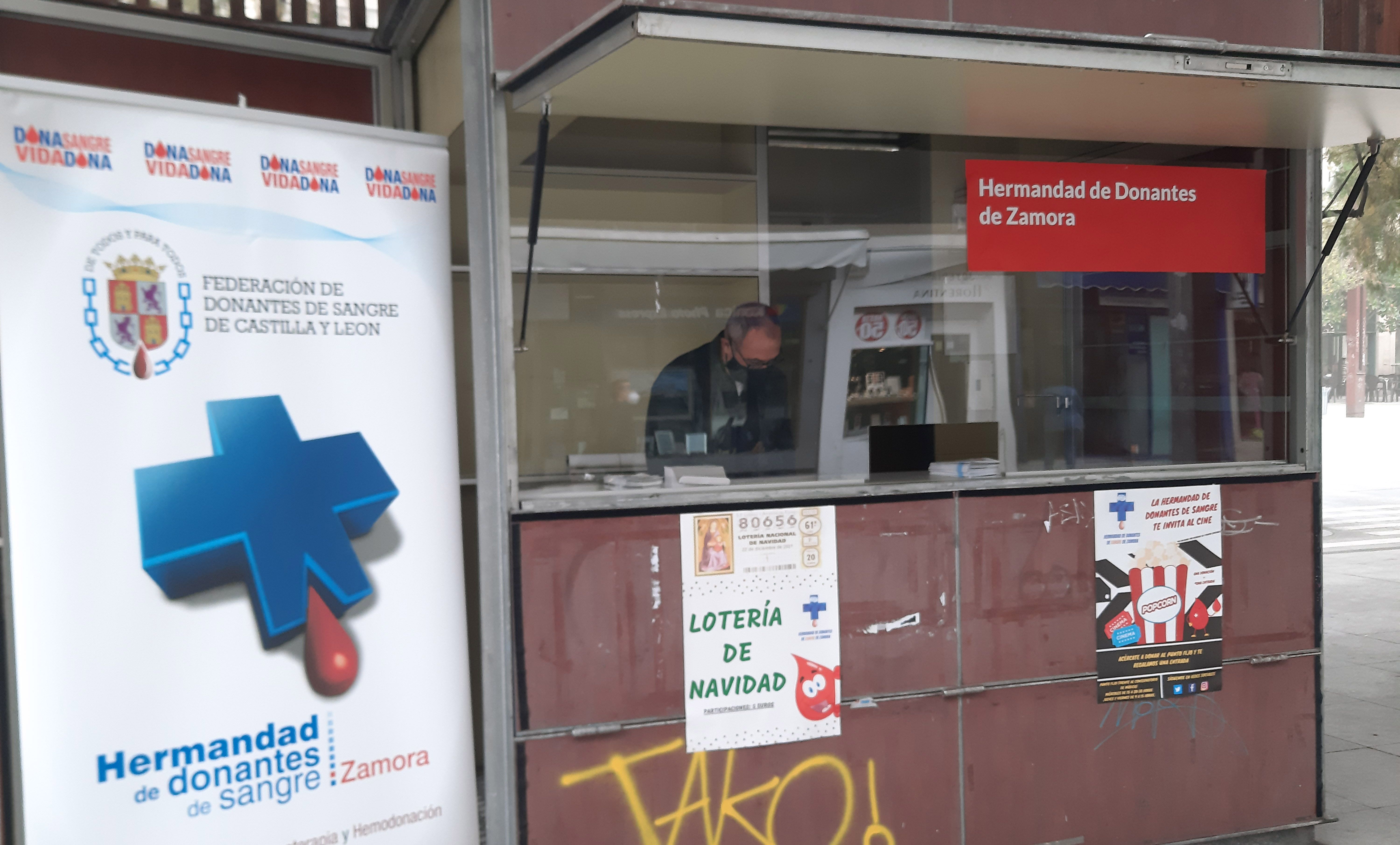 Venta de lotería Hermandad de Donantes de Sangre de Zamora