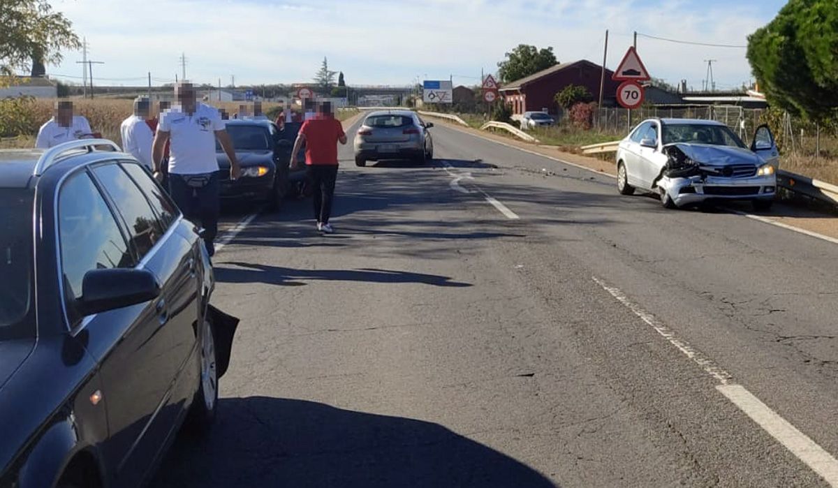 Accidente en la recta de Coreses