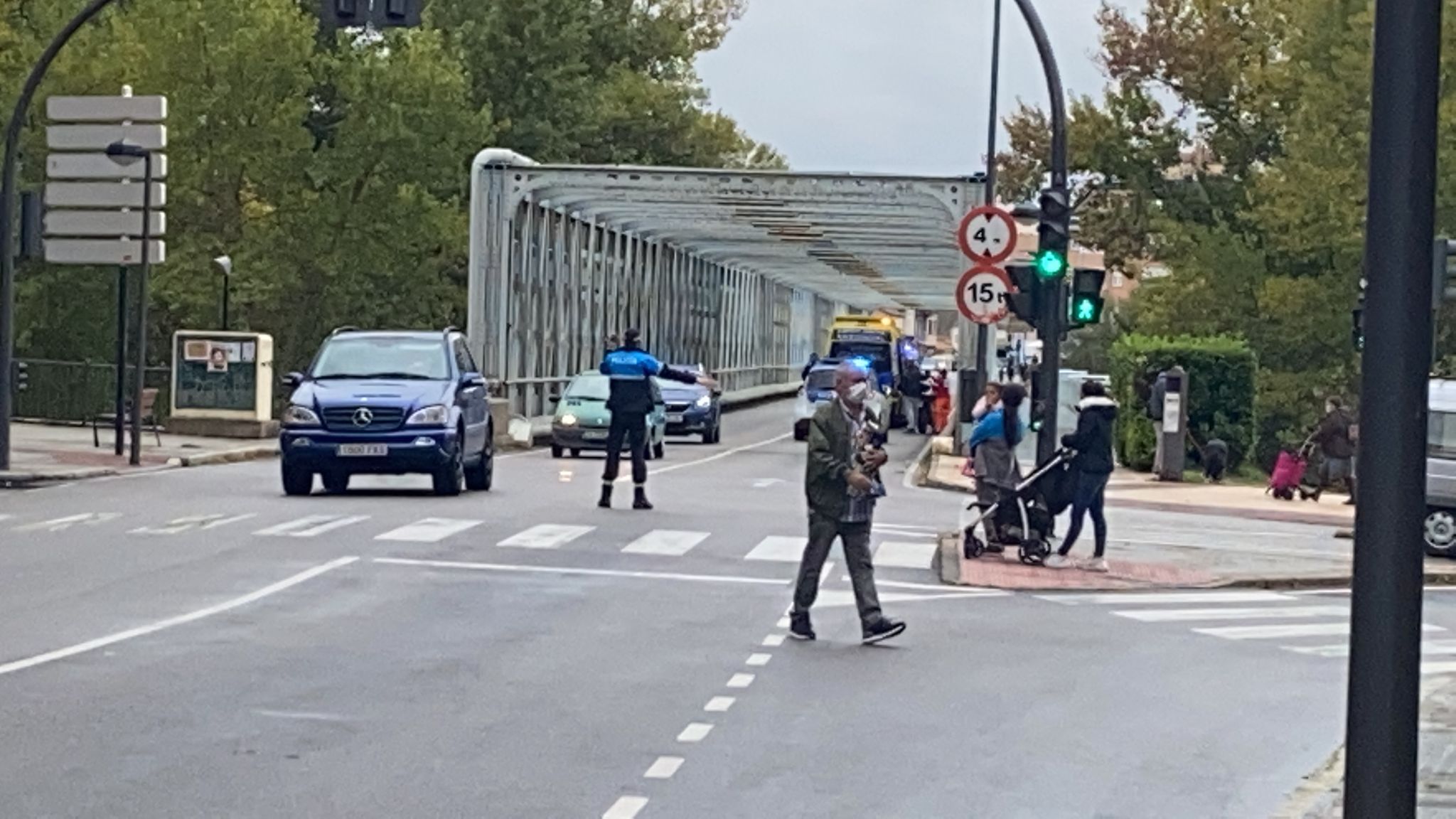 Accidente del motorista en el Puente de Hierro