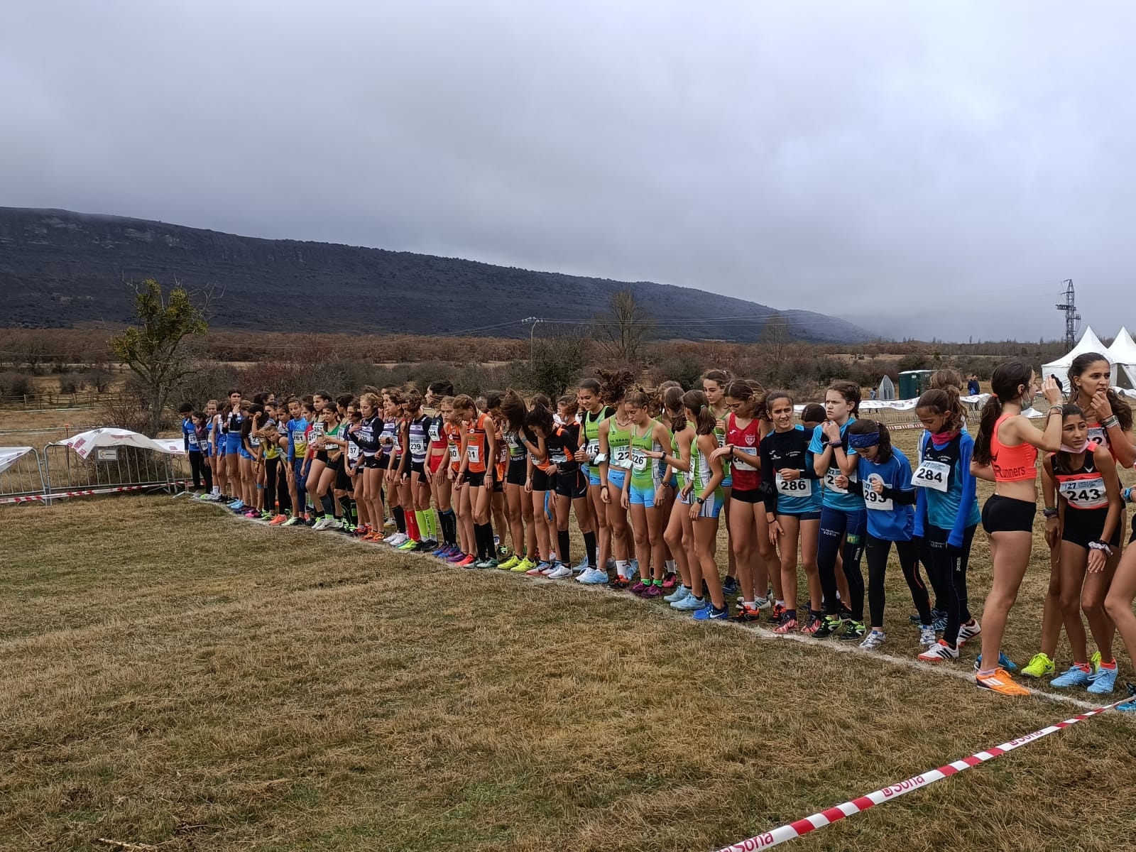 Línea de salida de una de las pruebas