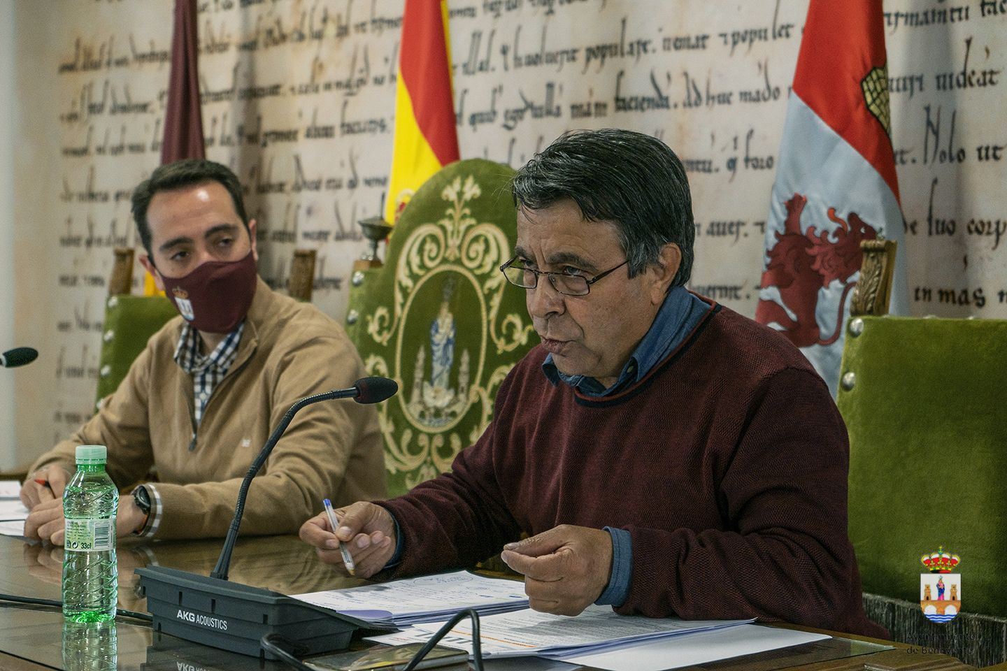 Un instante de la rueda de prensa. Cedida Ayuntamiento de Benavente