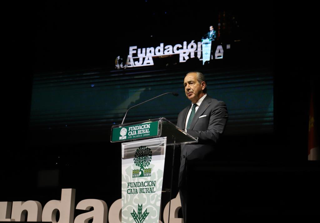 Cipriano García en su discurso durante el evento