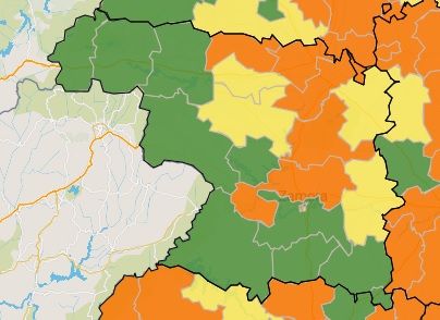 Mapa zonas básicas de salud de Zamora