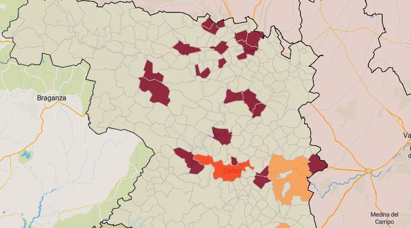 Municipios en riesgo este jueves