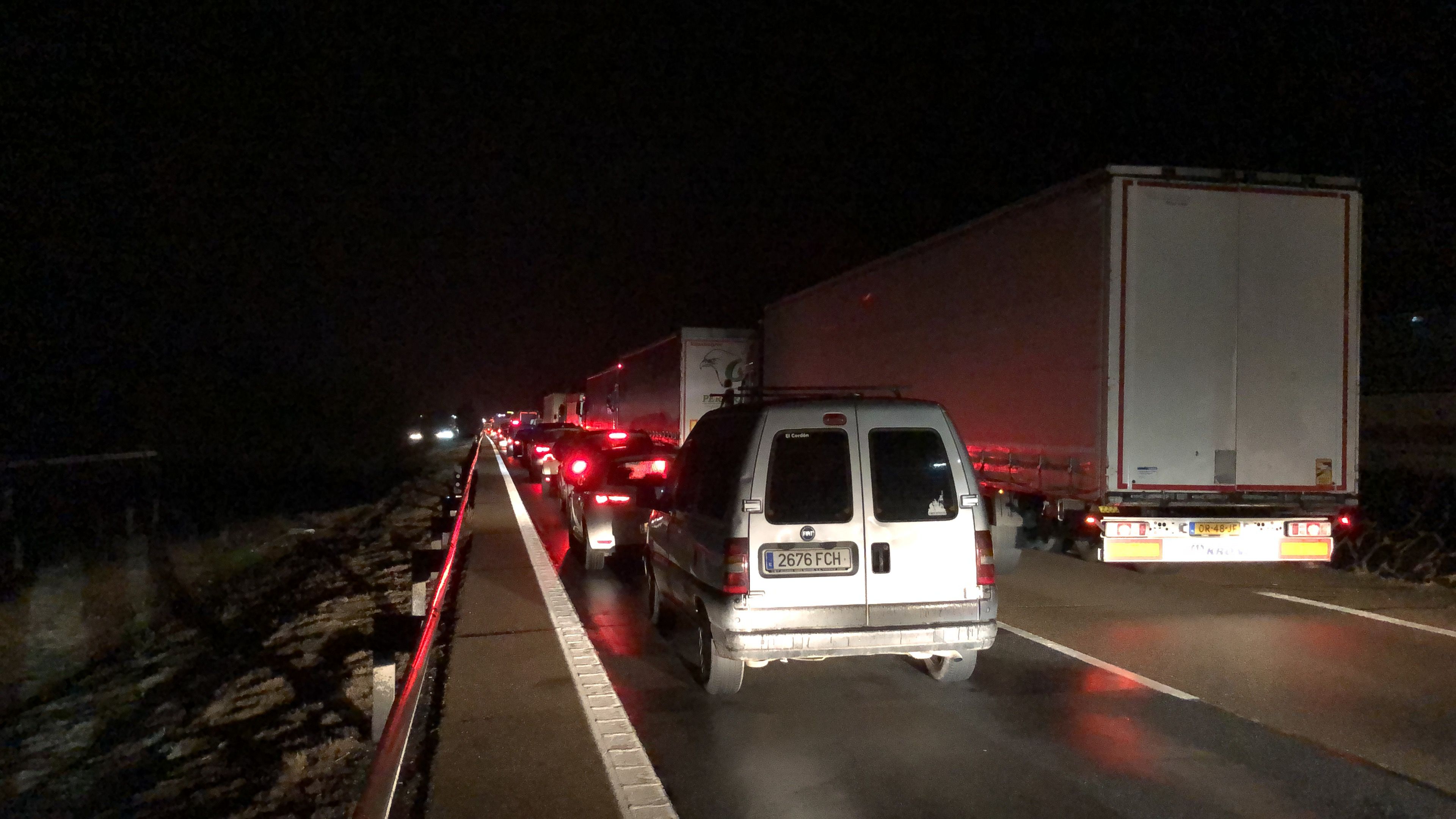 Caravana generada por el accidente ICAL