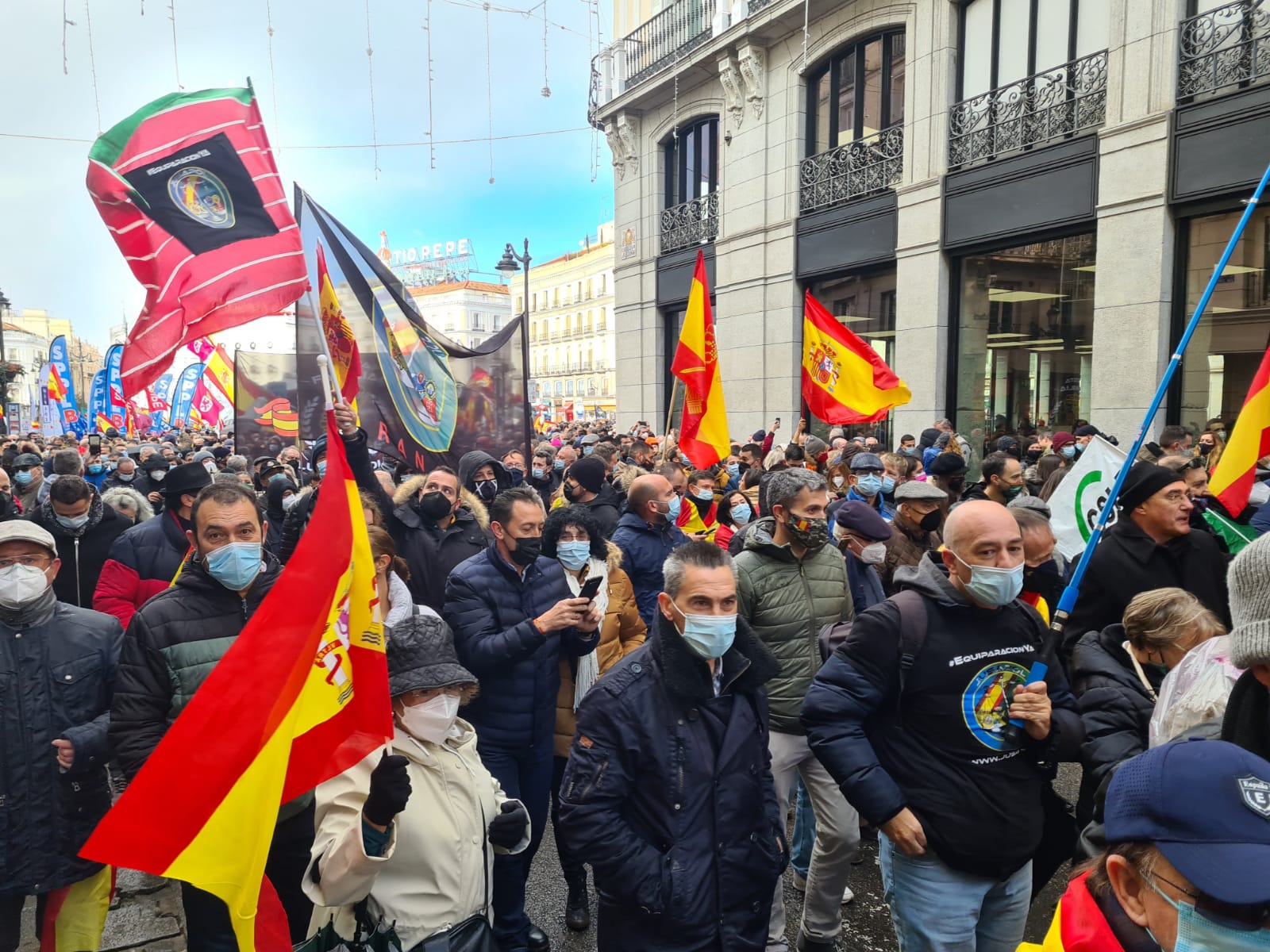 Agentes zamoranos en la manifestación de Madrid