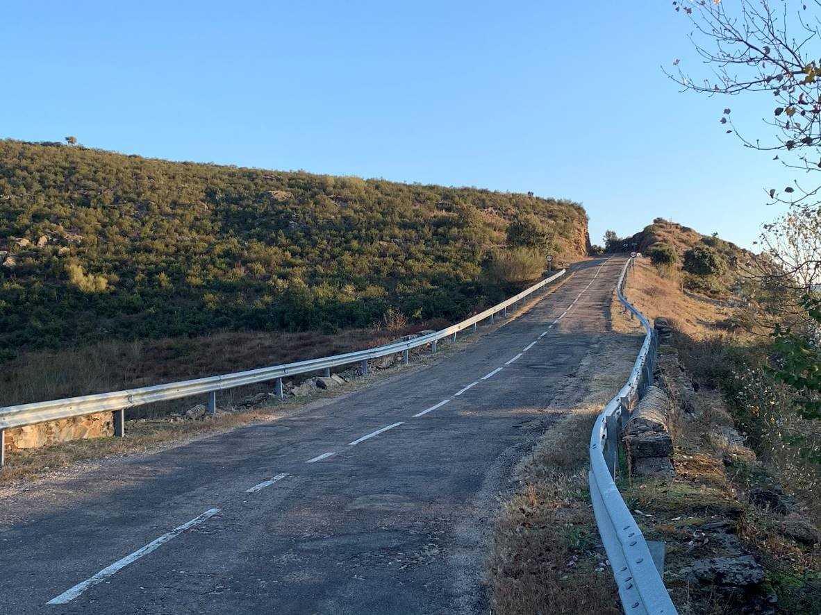 Tramo de la carretera de Almaraz de Duero