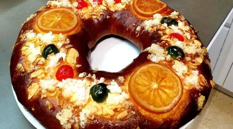 Roscón tradicional de Reyes