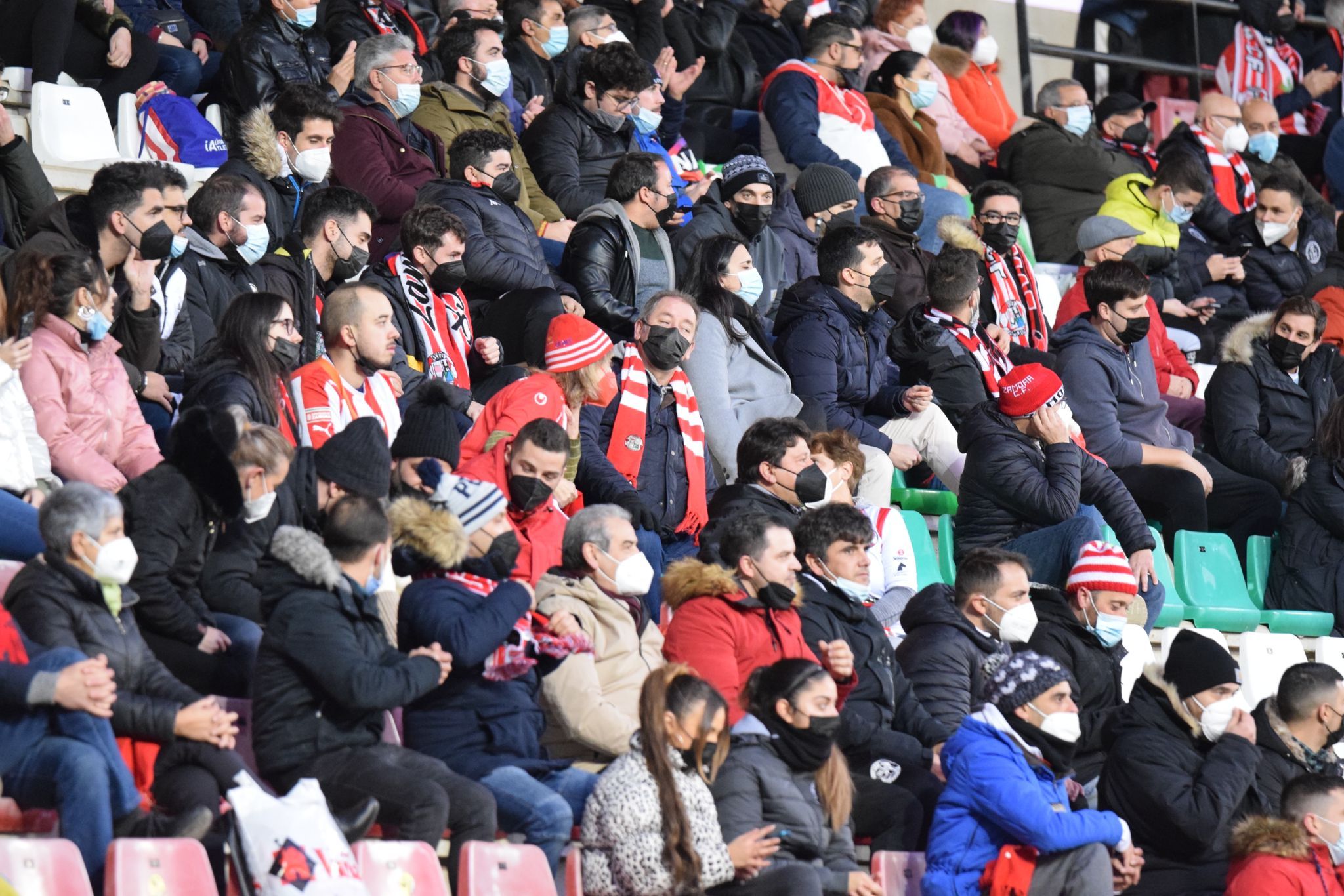 La afición del Zamora durante el encuentro