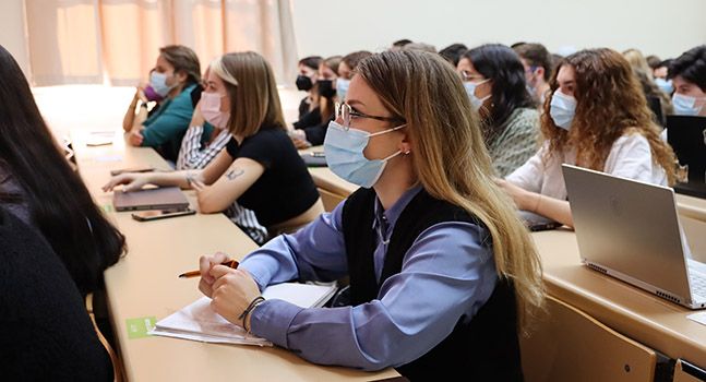 Alumnos de la USAL en una de sus aulas