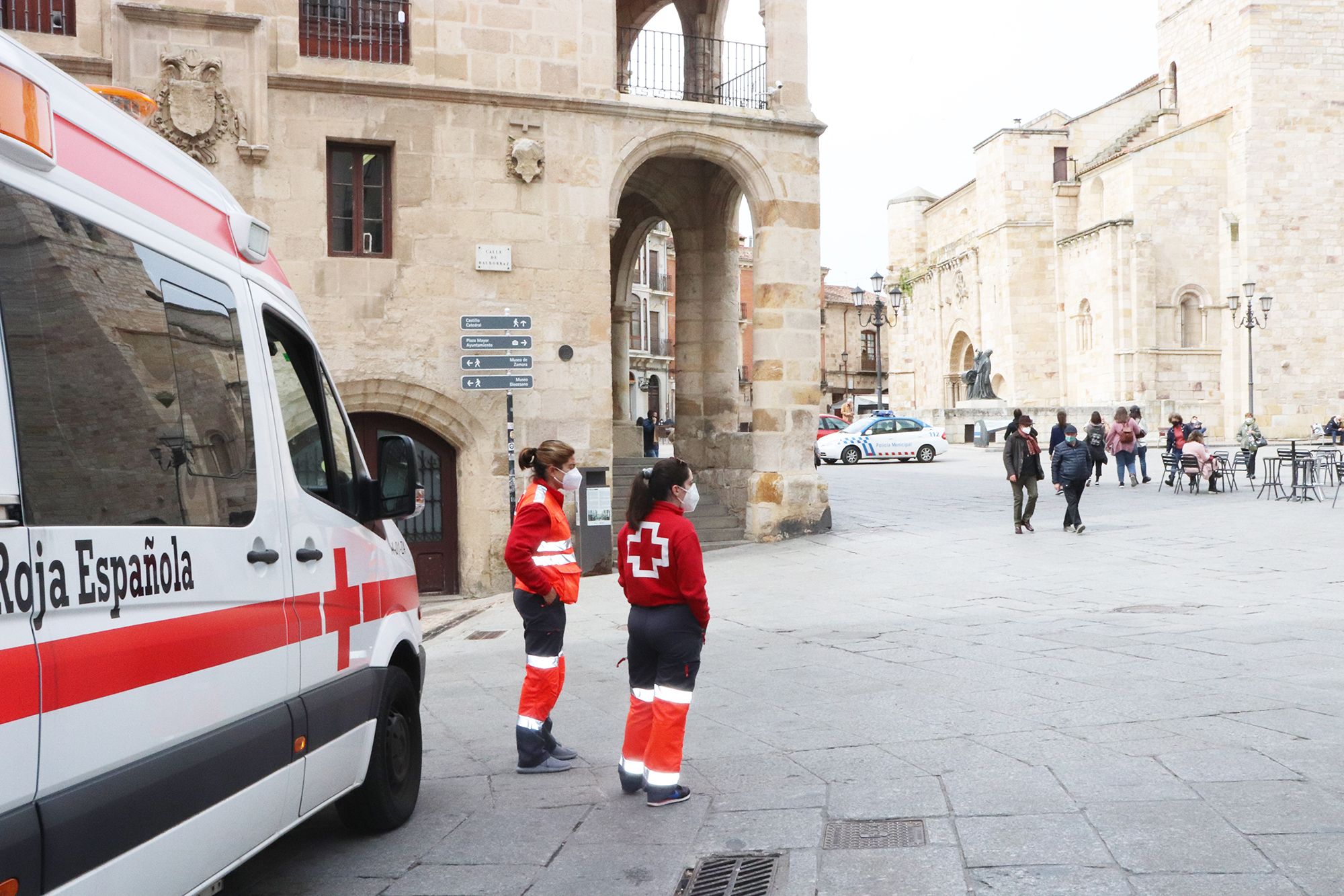 Voluntarios de Cruz Roja en un servicio