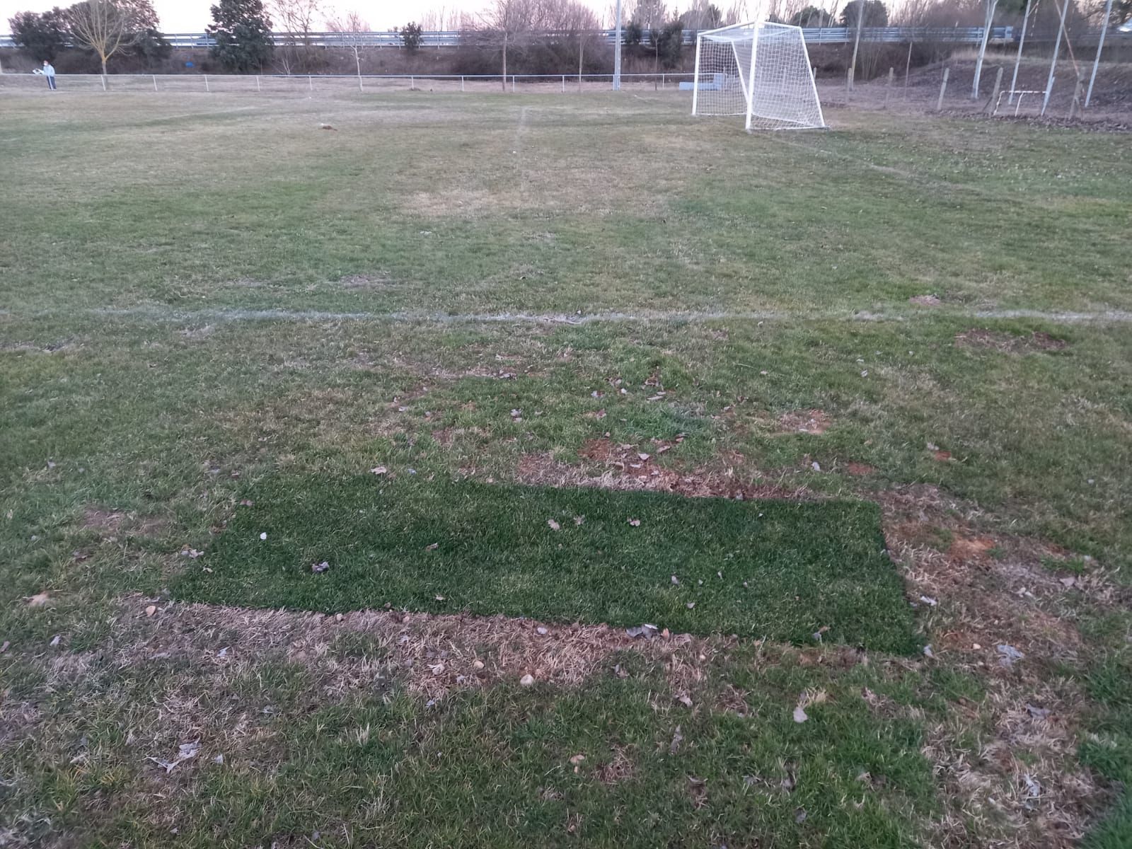 Estado del terreno de juego en Camarzana