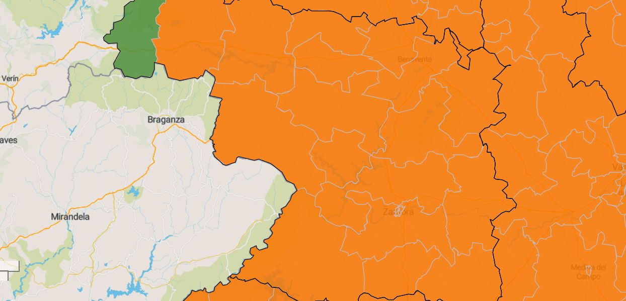 Mapa del coronavirus en las zonas básicas de salud de Zamora este viernes