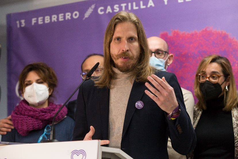 Pablo Fernández durante su comparecencia tras las elecciones. ICAL