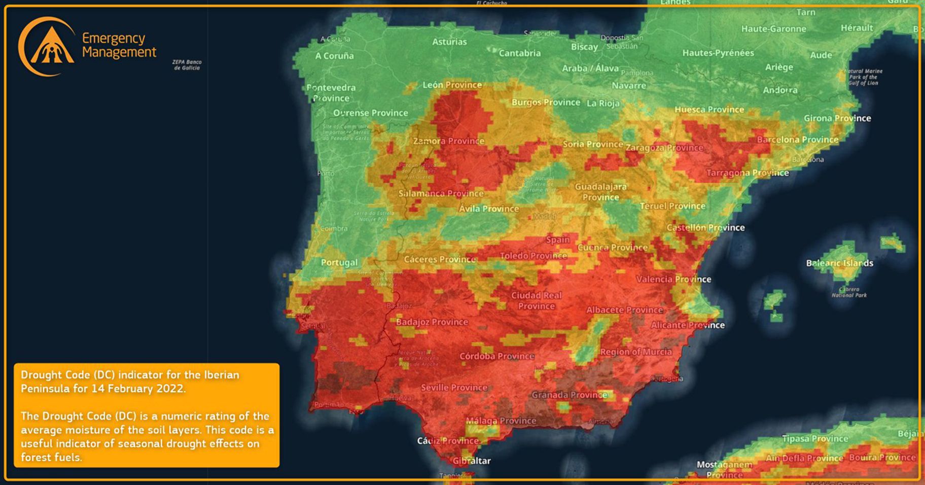 Imagen del satélite